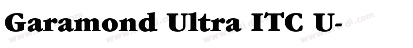 Garamond Ultra ITC U字体转换